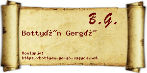 Bottyán Gergő névjegykártya